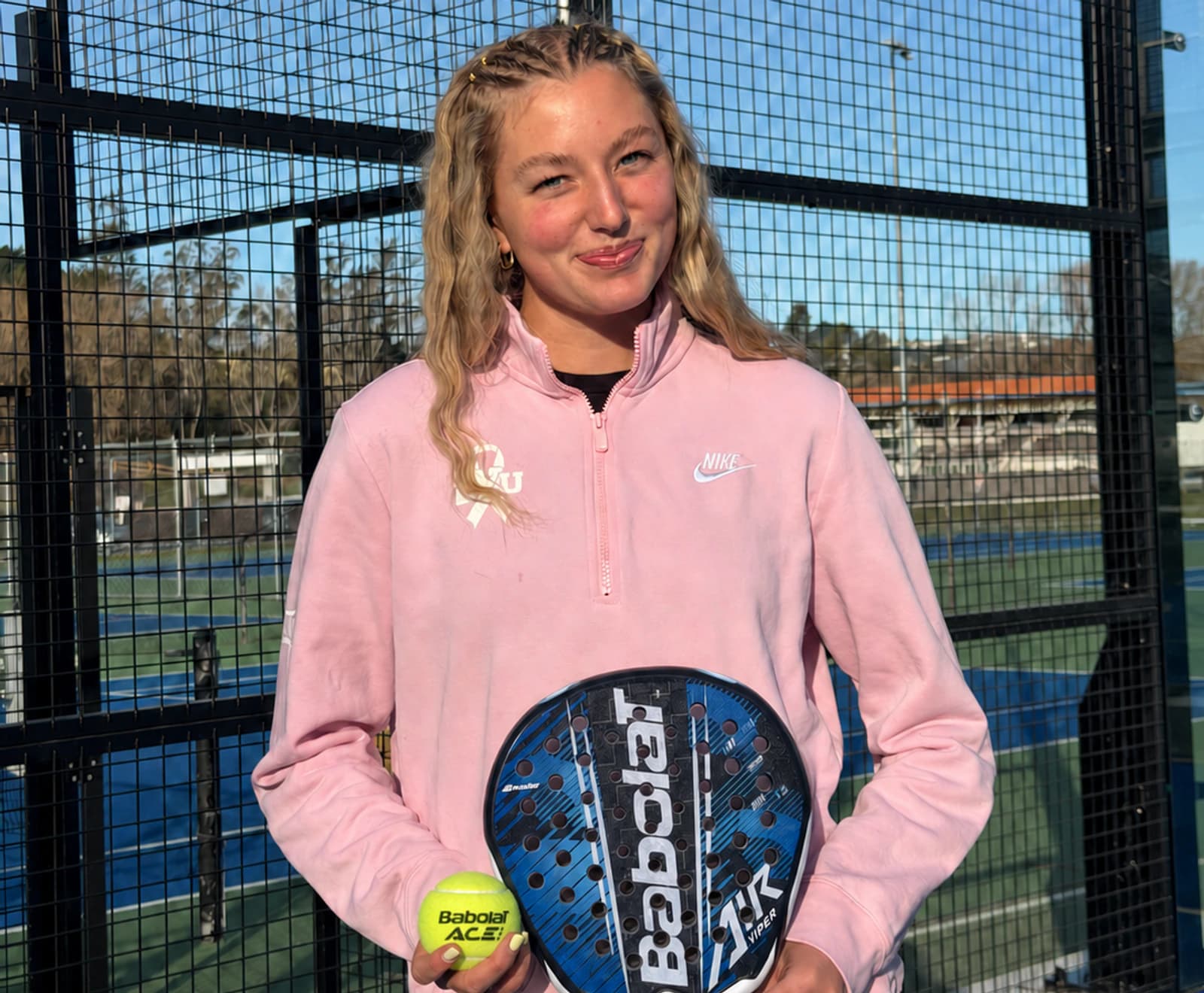 Maci holding a padel racket and ball