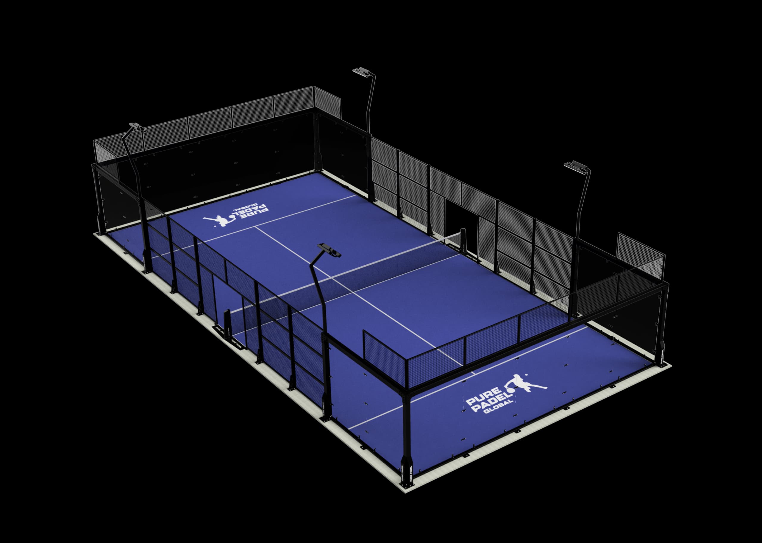 Padel court system components